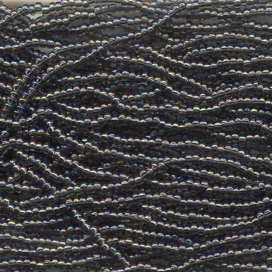 Preciosa #11 Seed Bead Hanks - Black Diamond AB - 18 grams
