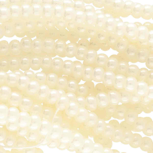 Preciosa #11 Seed Bead Hanks - Pearl Ceylon - 18 grams