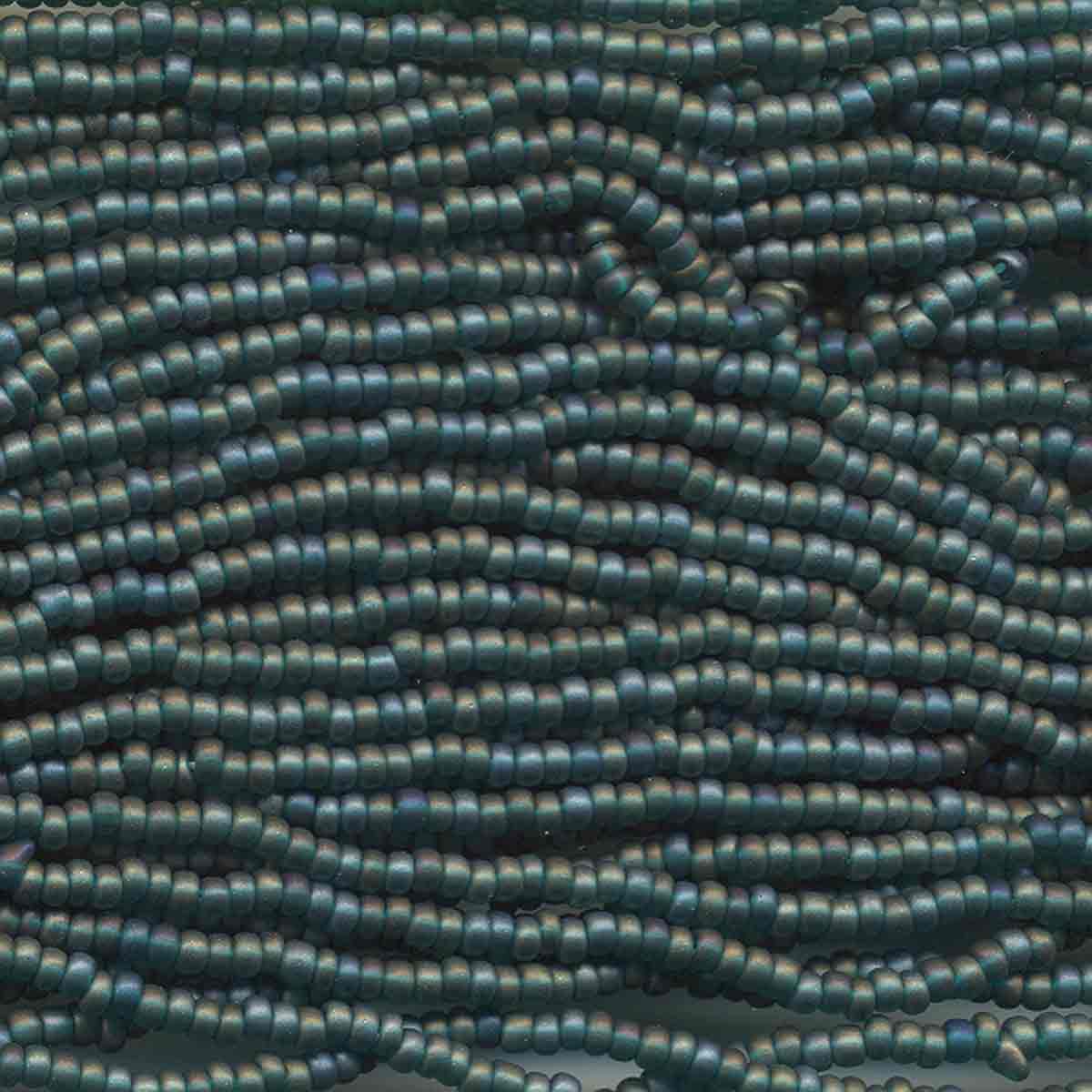 Preciosa #11 Seed Bead Hanks - Emerald Matte AB - 18 grams approx