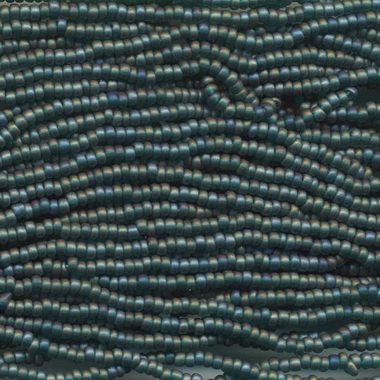 Preciosa #11 Seed Bead Hanks - Emerald Matte AB - 18 grams approx