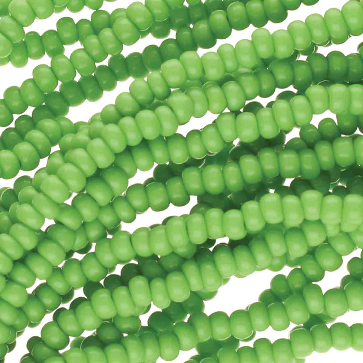 Preciosa #11 Seed Bead Hanks - Light Green Opaque - 18 grams