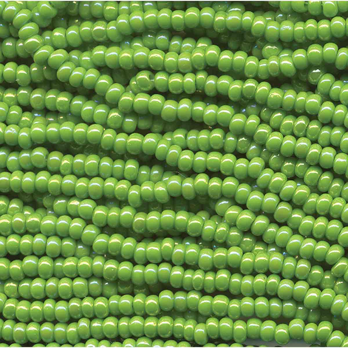 Preciosa #11 Seed Bead Hanks - Pale Green AB - 18 grams