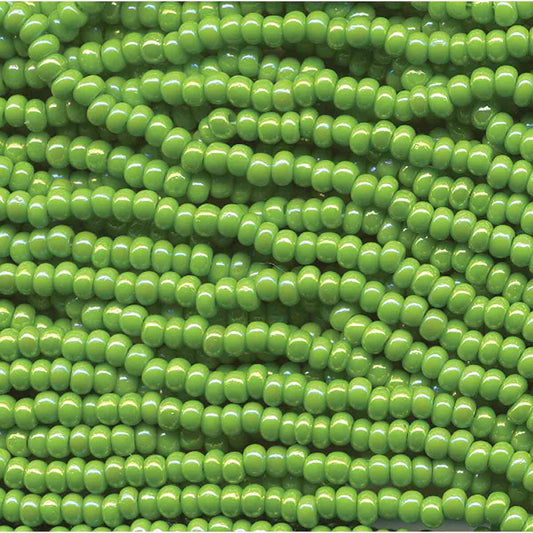Preciosa #11 Seed Bead Hanks - Pale Green AB - 18 grams