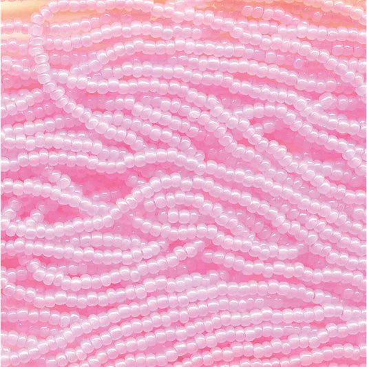 Preciosa #11 Seed Bead Hanks - Pink Ceylon AB - 18 grams