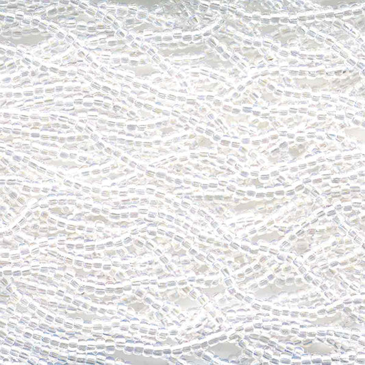 Preciosa #11 Seed Bead Hanks - Crystal AB - 18 grams