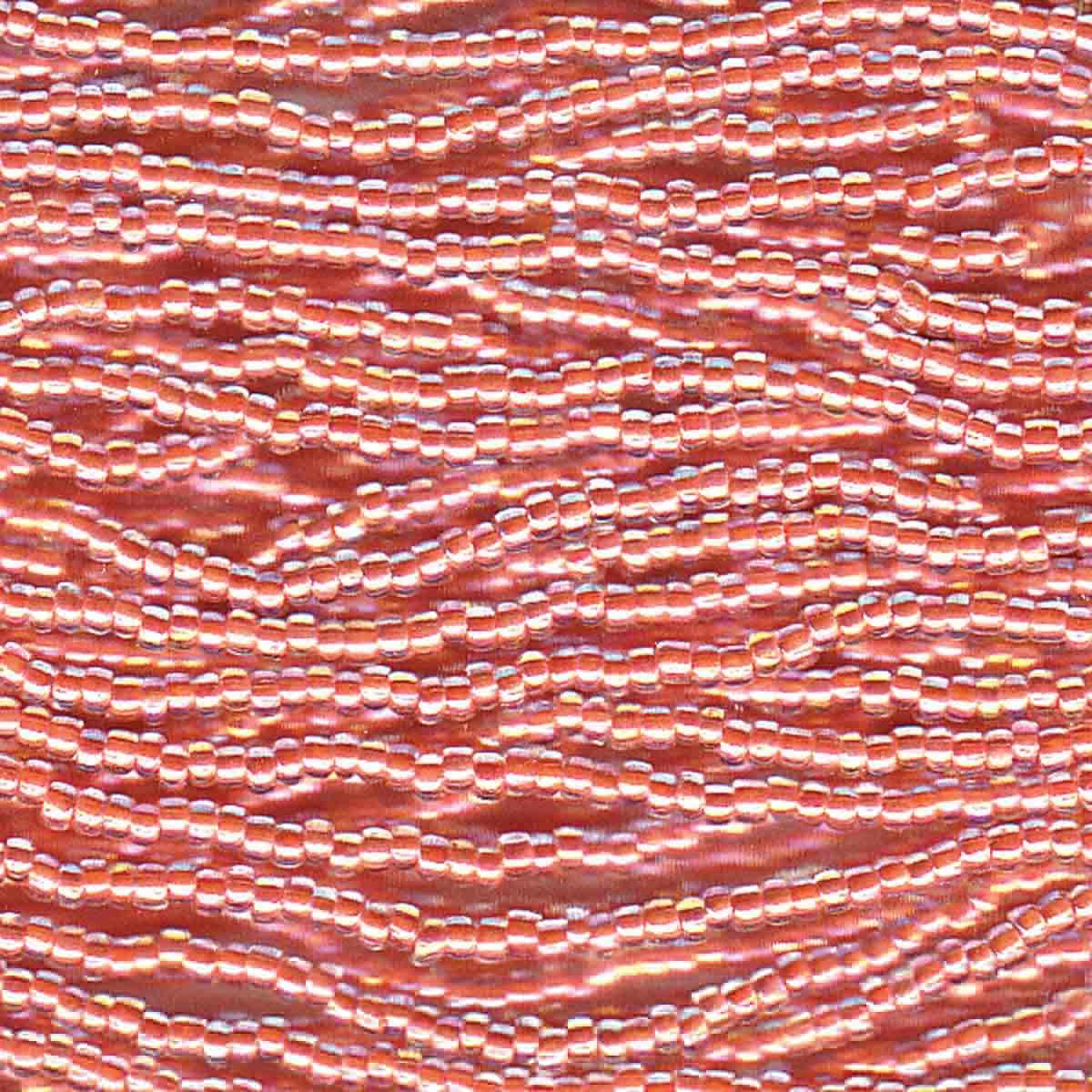 Preciosa #11 Seed Bead Hanks - Peach Ceylon AB - 18 grams