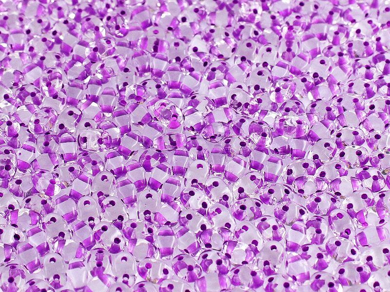 Matubo Superduo - 00030-44829 - Crystal Dark Violet Lined - 10 gms