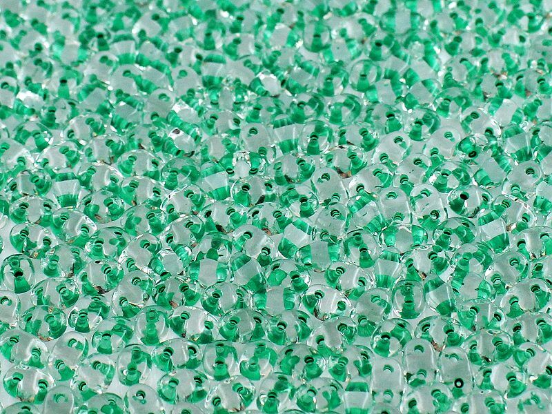 Matubo Superduo - 00030-44856 - Crystal Green Lined - 10 gms