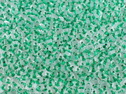 Matubo Superduo - 00030-44856 - Crystal Green Lined - 10 gms