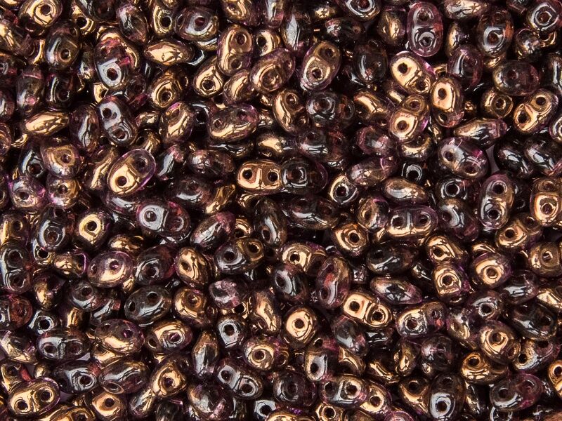 Matubo Superduo - 20060-14215 - Amethyst Semi Bronze Luster - 10 gms