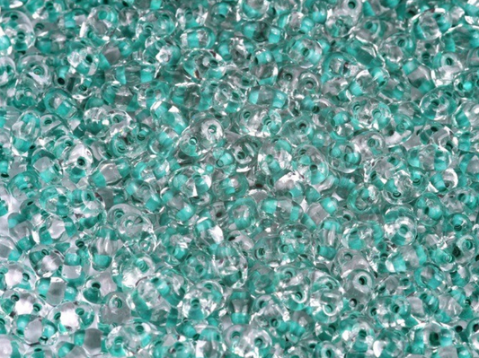 Matubo Superduo - 00030-44859 - Crystal Dark Green Lined - 10 gms
