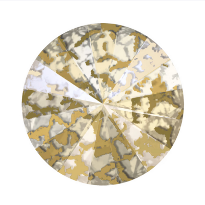 Swarovski 1122 Rivoli - Crystal Gold Patina