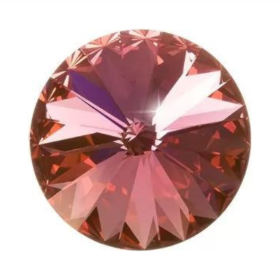 Swarovski 1122 Rivoli - Rose Champagne (Gold Foiled)