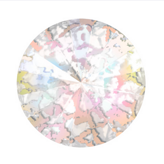 Swarovski 1122 Rivoli - White Patina