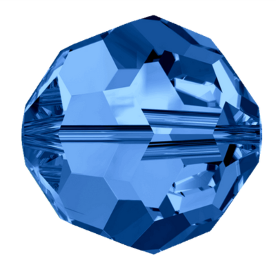 Swarovski 5000 Round - 8mm - Capri Blue - 10 pcs