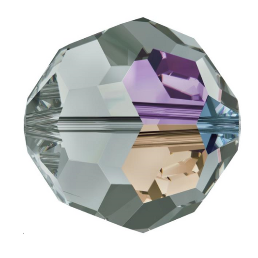 Swarovski 5000 Round - 4mm - Black Diamond AB - 20 pcs