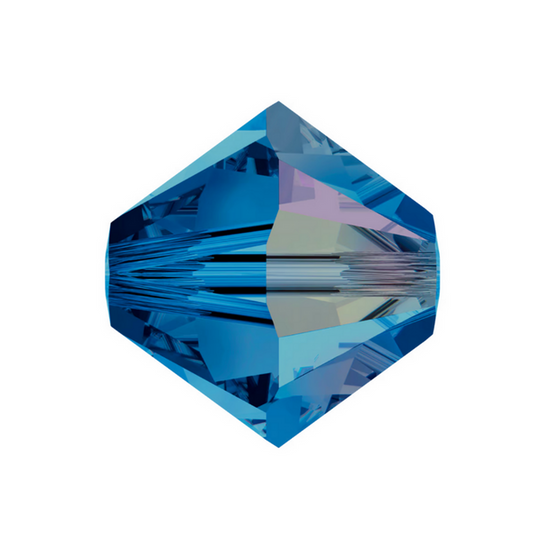 Swarovski 5328 Bicone - 3mm - Capri Blue AB - 20 pcs
