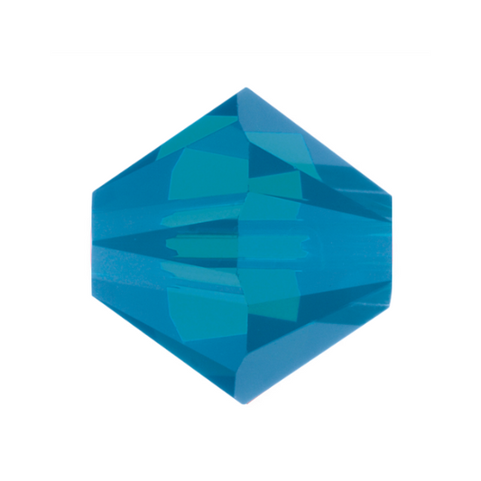 Swarovski 5328 Bicone - 6mm - Carribean Blue Opal - 20 pcs