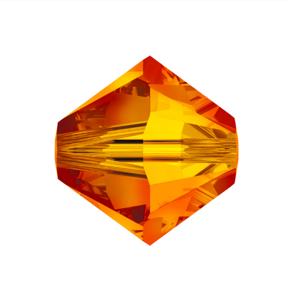 5u328 Swarovski 5328 Bicone - 4mm - Fire Opal - 20 pcs – The Beading Company