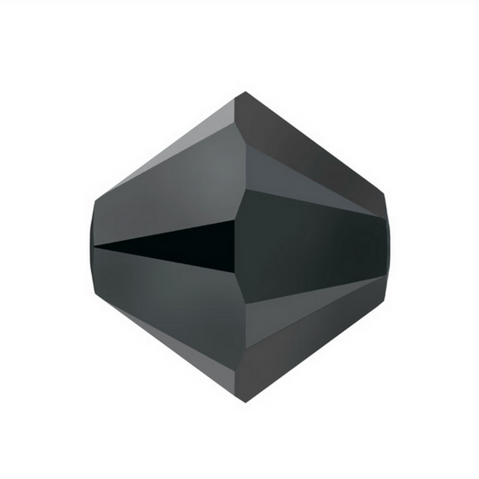 Swarovski 5328 Bicone - 6mm - Jet Hematite 2X - 20 pcs
