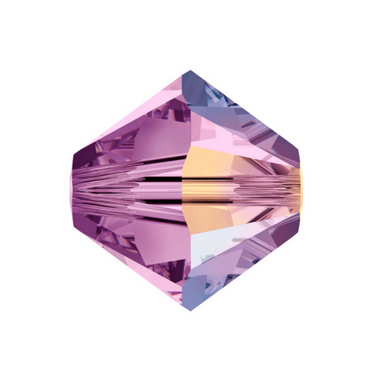 Swarovski 5328 Bicone - 3mm - Light Amethyst AB - 20 pcs