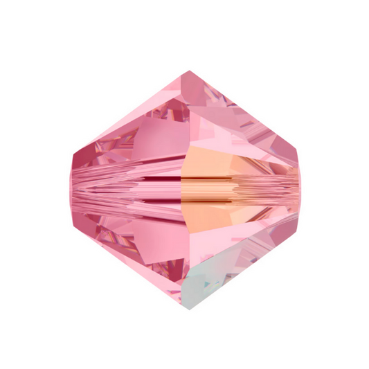 Swarovski 5328 Bicone - 6mm - Light Rose AB - 20 pcs