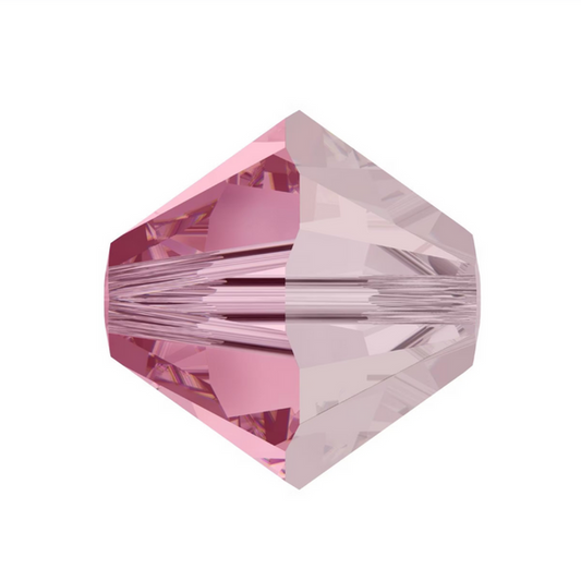 Swarovski 5328 Bicone - 6mm - Light Rose Satin - 20 pcs