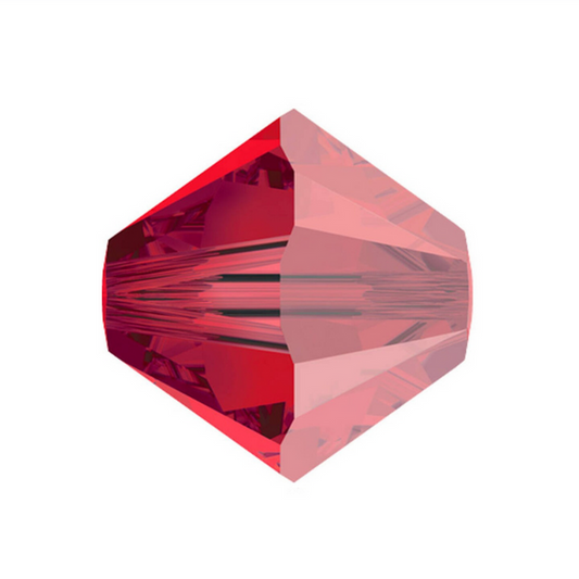 Swarovski 5328 Bicone - 6mm - Light Siam Satin - 20 pcs