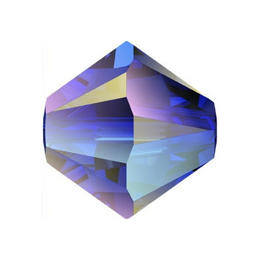 Swarovski 5328 Bicone - 4mm Majestic Blue AB 2X - 20 pcs