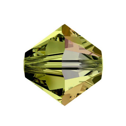 Swarovski 5328 Bicone - 4mm Olivine AB - 20 pcs
