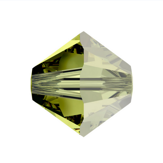 Swarovski 5328 Bicone - 6mm - Olivine Satin - 20 pcs