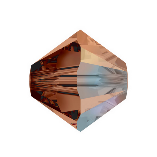 Swarovski 5328 Bicone - 6mm - Smoked Topaz AB - 20 pcs