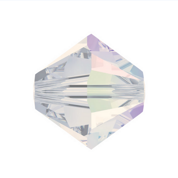 Swarovski 5328 Bicone - 3mm - White Opal AB - 20 pcs