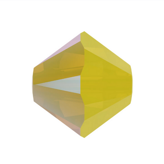 Swarovski 5328 Bicone - 6mm - Yellow Opal Shimmer - 20 pcs