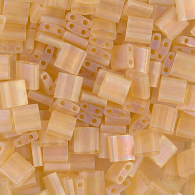 MIYUKI Full Tila Bead - TL132FR Matte Transparent Pale Topaz AB - 10 gms