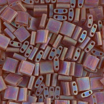 MIYUKI Full Tila Bead - TL134FR Matte Transparent Dark Topaz AB - 10 gms