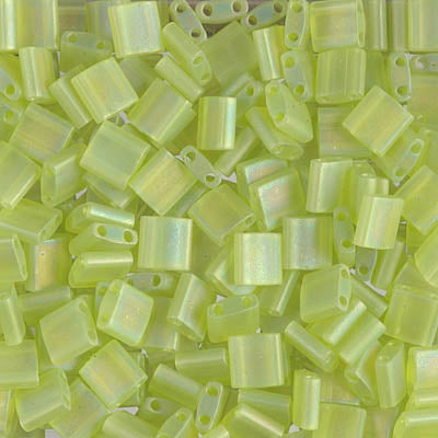 MIYUKI Full Tila Bead - TL143FR Matte Transparent Chartreuse AB - 10 gms