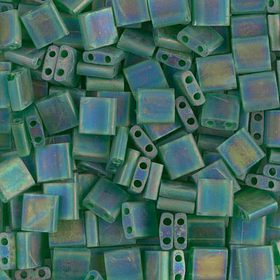 MIYUKI Full Tila Bead - TL146FR Matte Transparent Green AB - 10 gms