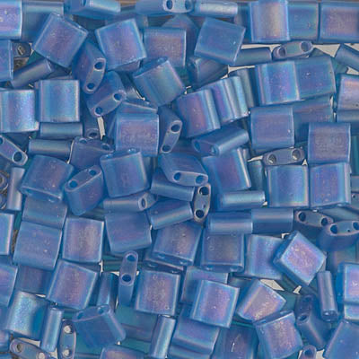 MIYUKI Full Tila Bead - TL149FR Matte Transparent Capri Blue AB - 10 gms