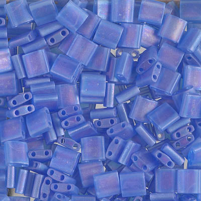 MIYUKI Full Tila Bead - TL150FR Matte Transparent Sapphire Blue AB - 10 gms