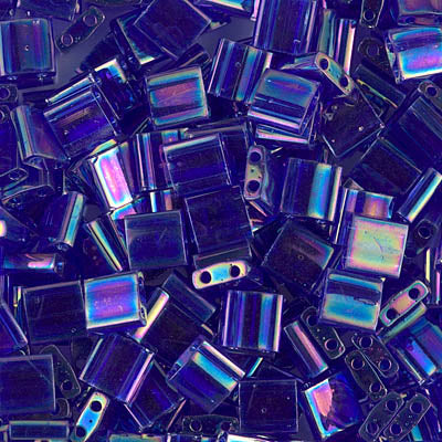 MIYUKI Full Tila Bead - TL177 Transparent Cobalt AB - 10 gms