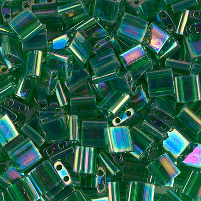 MIYUKI Full Tila Bead - TL179 Transparent Green AB - 10 gms