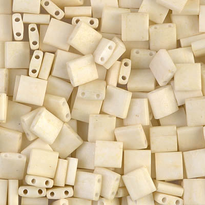 MIYUKI Full Tila Bead - TL2021 Matte Cream - 10 gms