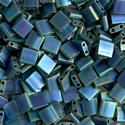 MIYUKI Full Tila Bead - TL2064 Matte Metallic Blue Green - 10 gms