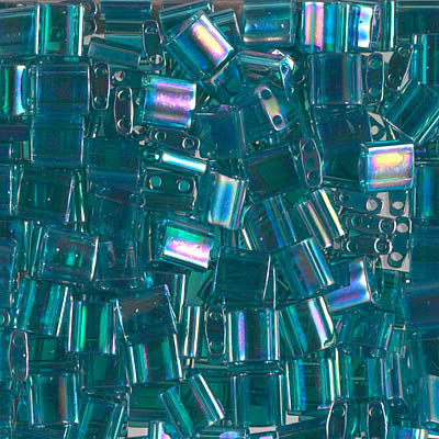 MIYUKI Full Tila Bead - TL2458 Transparent Teal AB - 10 gms