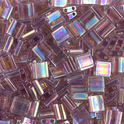MIYUKI Full Tila Bead - TL256 Transparent Smoky Amethyst AB - 10 gms