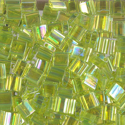 MIYUKI Full Tila Bead - TL258 Transparent Chartreuse AB - 10 gms