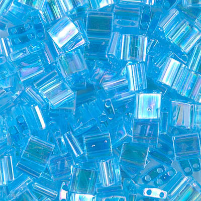 MIYUKI Full Tila Bead - TL260 Transparent Aqua AB - 10 gms