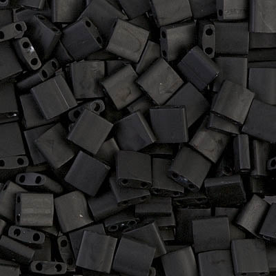 MIYUKI Full Tila Bead - TL401F Matte Black - 10 gms