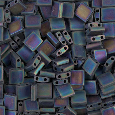 MIYUKI Full Tila Bead - TL401FR Matte Black AB - 10 gms